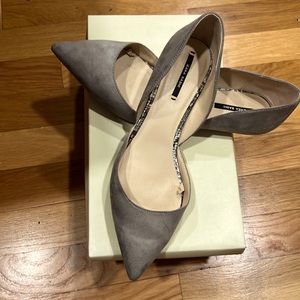 Zara gray suede kitten heels size 39.
